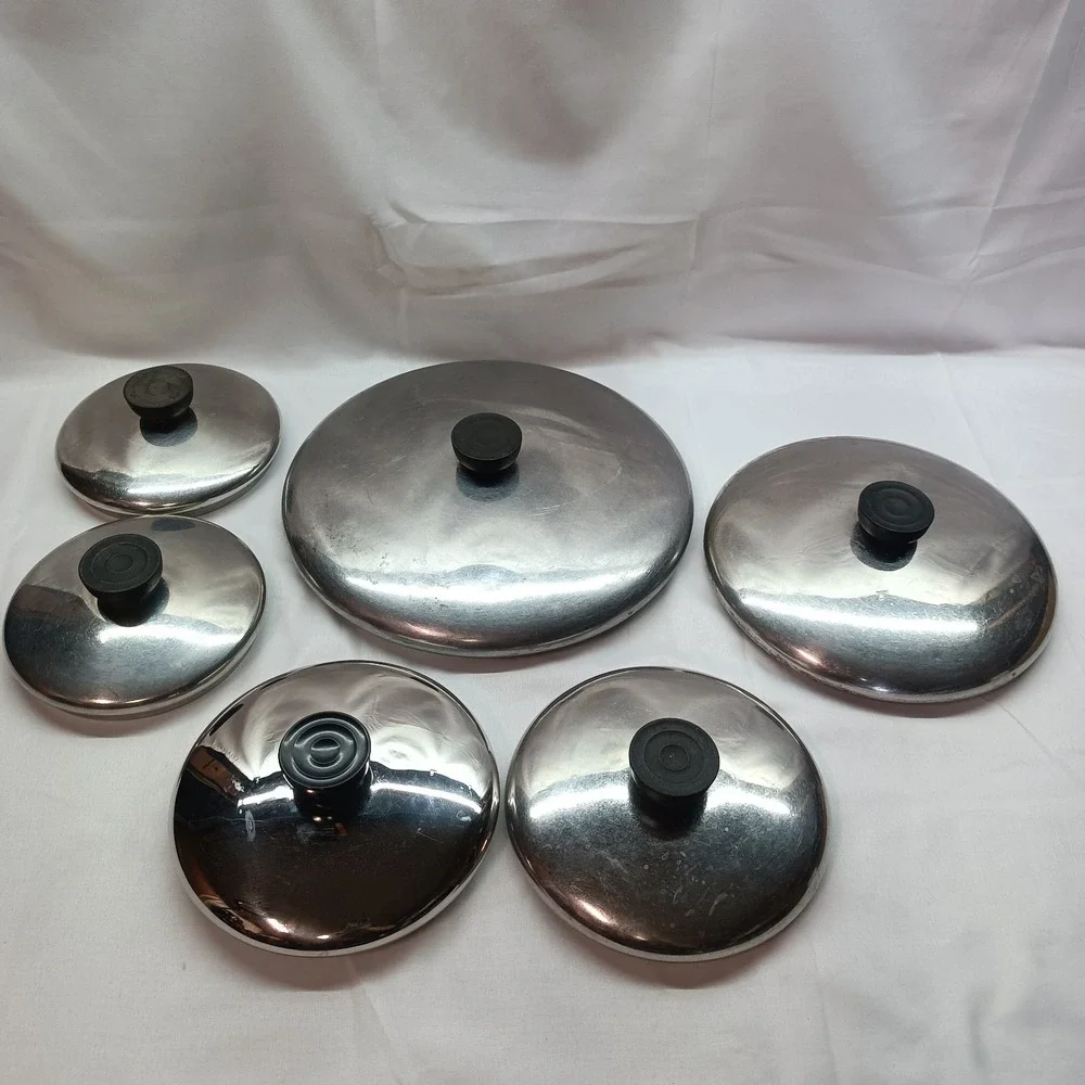 Revere Ware Replacement Lids for Saucepans or Skillet Lids ONLY 6 Pc Lot Vintage